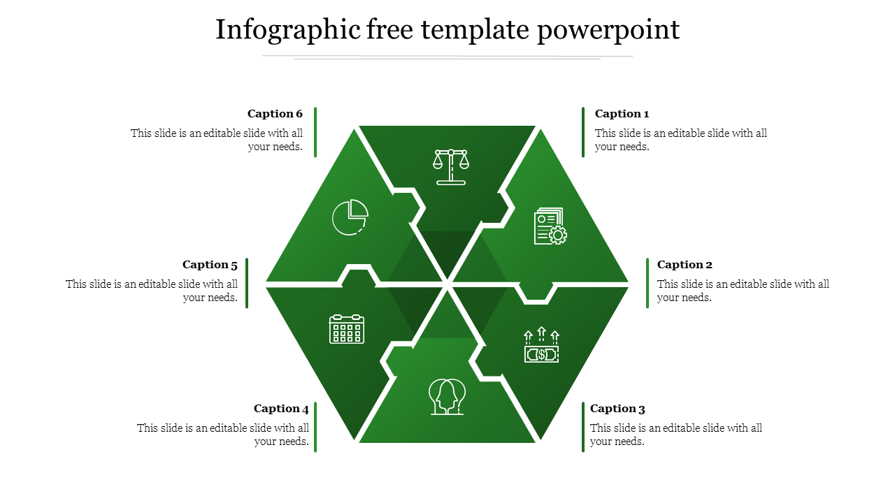 infographic free template powerpoint-Green